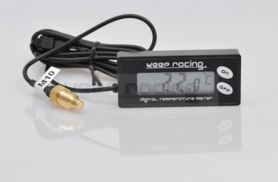 Kart Digital Wasserthermometer mit Fühler  M10, z.B. für Rotax Max, IAME X30