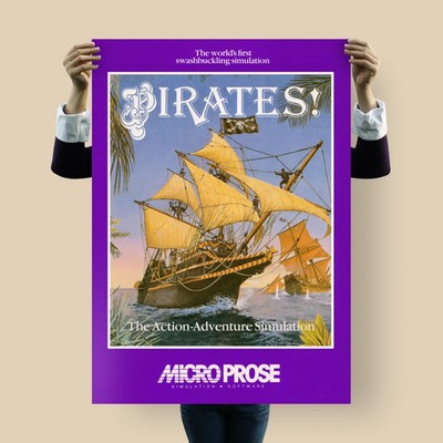 Sid Meier s Pirates! Poster | Classic MicroProse Box Art