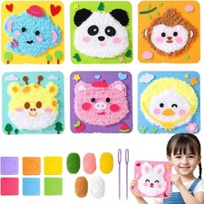 Sewing Needle and Thread Painting Cartoon Animal Felt Sewing Kit Beginners