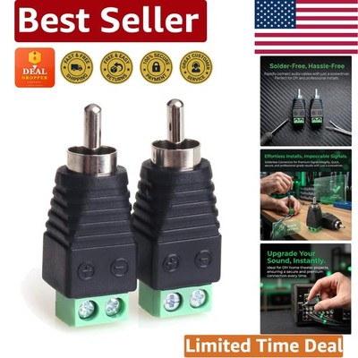 Universal RCA to Speaker Wire Connector - Easy Screw Terminal Configuration