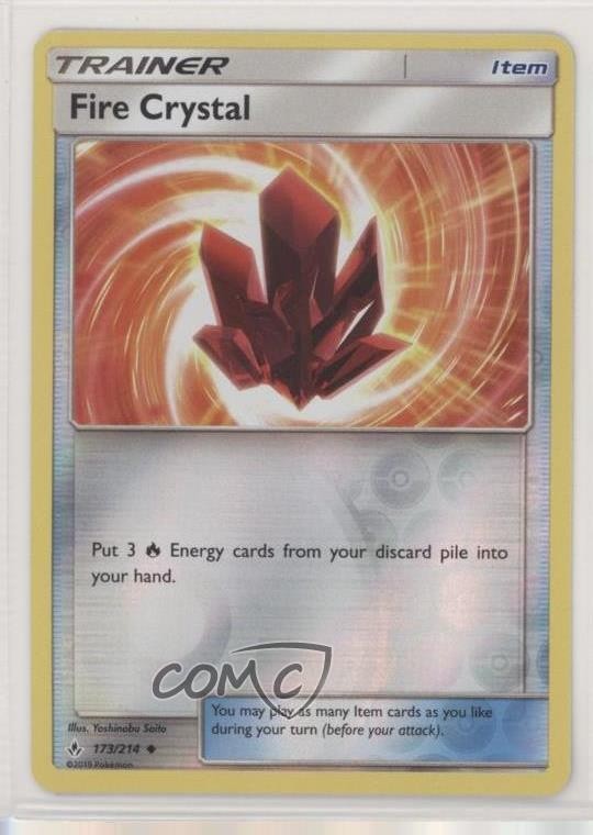 Fire Crystal Reverse Foil Pokémon Sun & Moon Unbroken Bonds #173