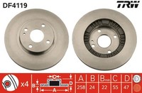 2X Bremsscheibe TRW DF4119 FüR Mazda BJ 323 6 BJ10M 16V BJ14 Bjfp Bjfw BJ1_ Ditd
