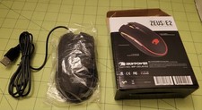 iBUYPOWER Zeus E2 Optical Gaming Mouse Wired 3200 DPI Lighting USB OPEN BOX