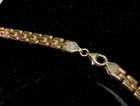 Italian 925 Sterling Silver Slinky Panther Link  17" Gold Tone (Plate) Necklace — photo 3