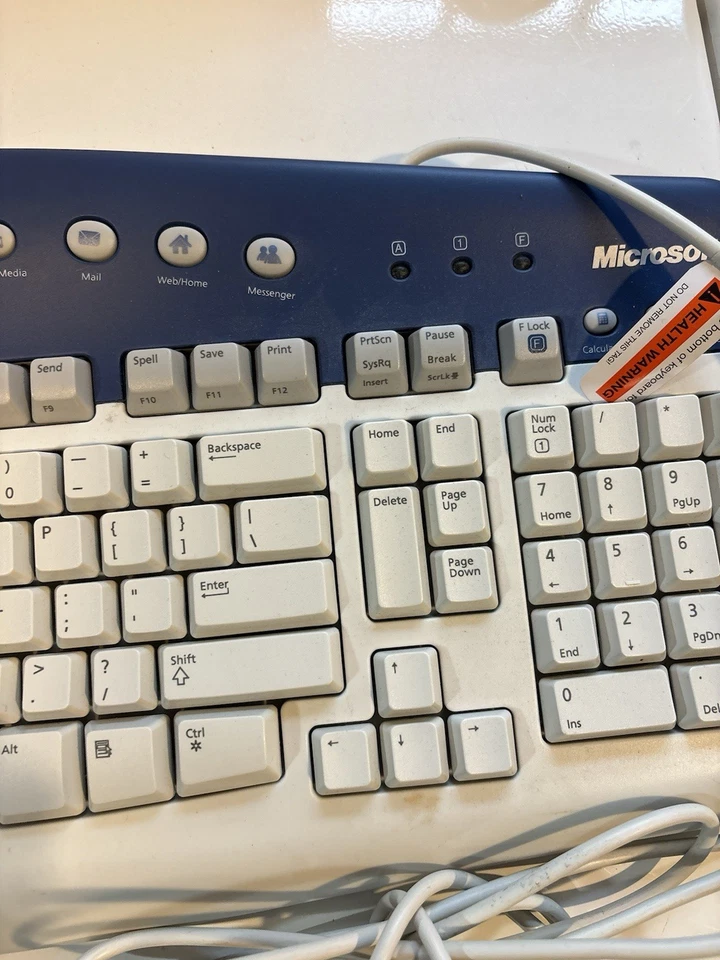 Microsoft Natural Multimedia Keyboard Ergonomic Comfort 1.0A Model RT9470 Wired - Image 4 of 4