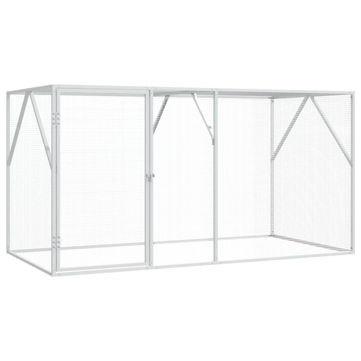 Bird Cage Anthracite Galvanised Steel 208x102x108cm Outdoor Rectangular Durable