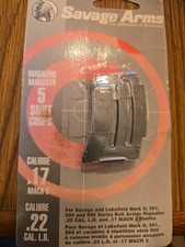 Vintage New In Box Savage Arms 5 Shot Magazine .17 Cal .22 Cal 504501 90005 Vintage New In Box Savage Arms 5 Shot Magazine .17 Cal .22 Cal 504501 90005