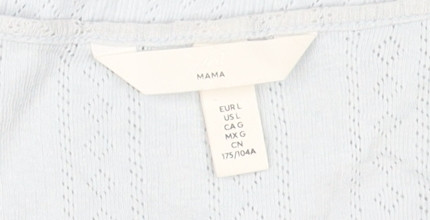 Mama Women's Blue Maternity Wrap T-Shirt L - Picture 3 of 12