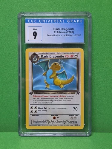 POKEMON 2000 TEAM ROCKET DARK DRAGONITE 1ST EDITION 22 CGC 9