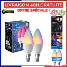 Tapo Ampoule Connectée E14 LED Multicolore Dimmable L430C, Lot de 2