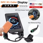 EBike 24V/36V/48V X1 Display Colour Screen Power Speed Meter Control Panel w/NFC