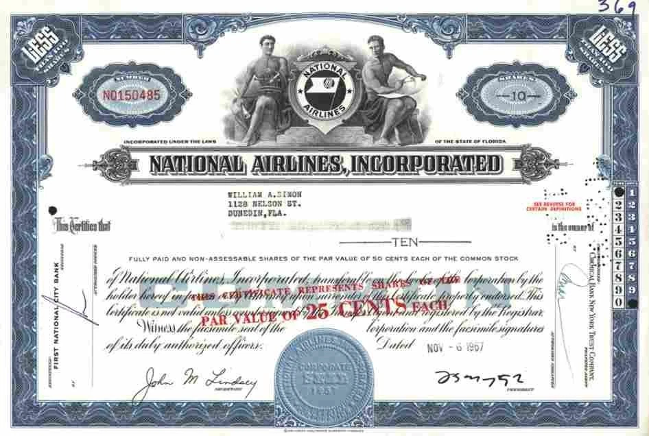 National Airlines Jacksonville Orlando Miami Florida 1960er Tampa Petersburg Lak - Bild 1 von 1