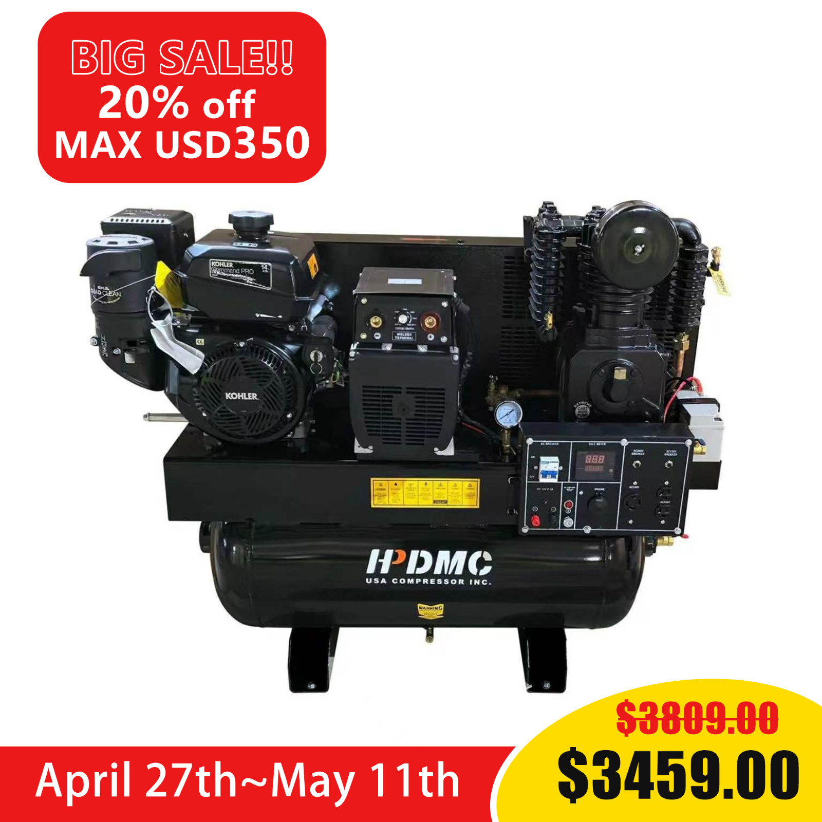 Tank Truck Mounted Piston Air Compressor