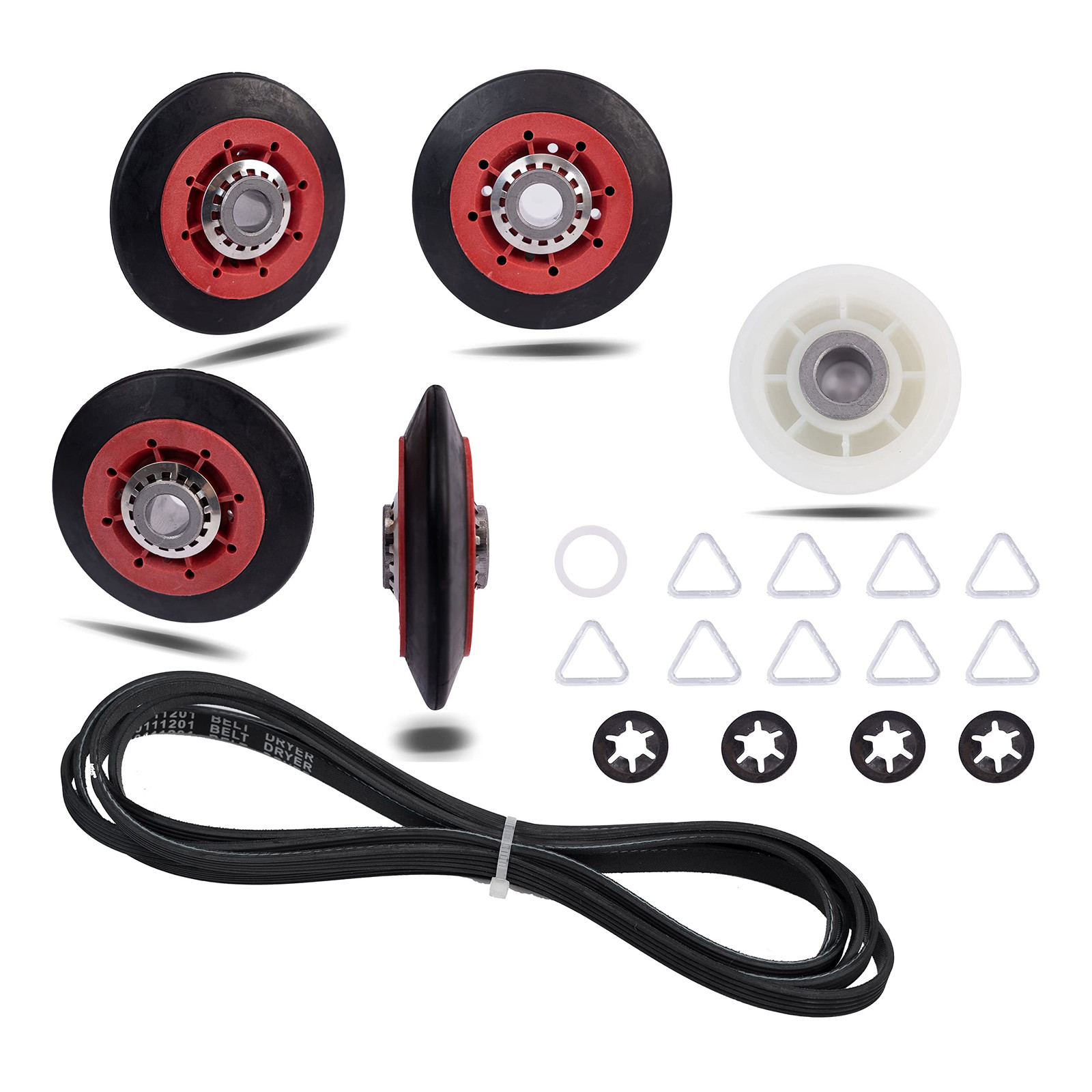 Dryer Repair Kit Drum Roller Idler Pulley Belt Fit for Maytag 3000 Series MED...