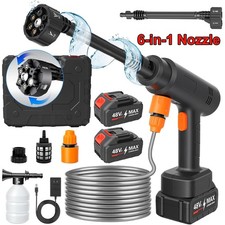 Portable Cordless Electric High Pressure Water Spray Gun Car Washer Cleaner Tool