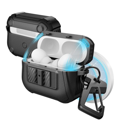 DEXNOR Schutzhülle für AirPods Pro 2 Ohrhörer Stoßfest Robust Cover - Bild 6 von 60