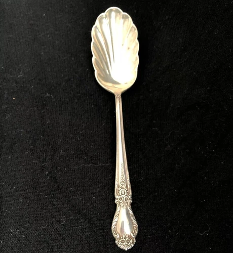 International Brocade Sterling Silver Berry Spoon 6”