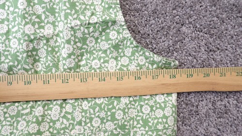 VTG NorthCrest Tank Top Sz M Green Floral Womens Button Up Shirt 100% Cotton Y2K - Picture 7 of 8