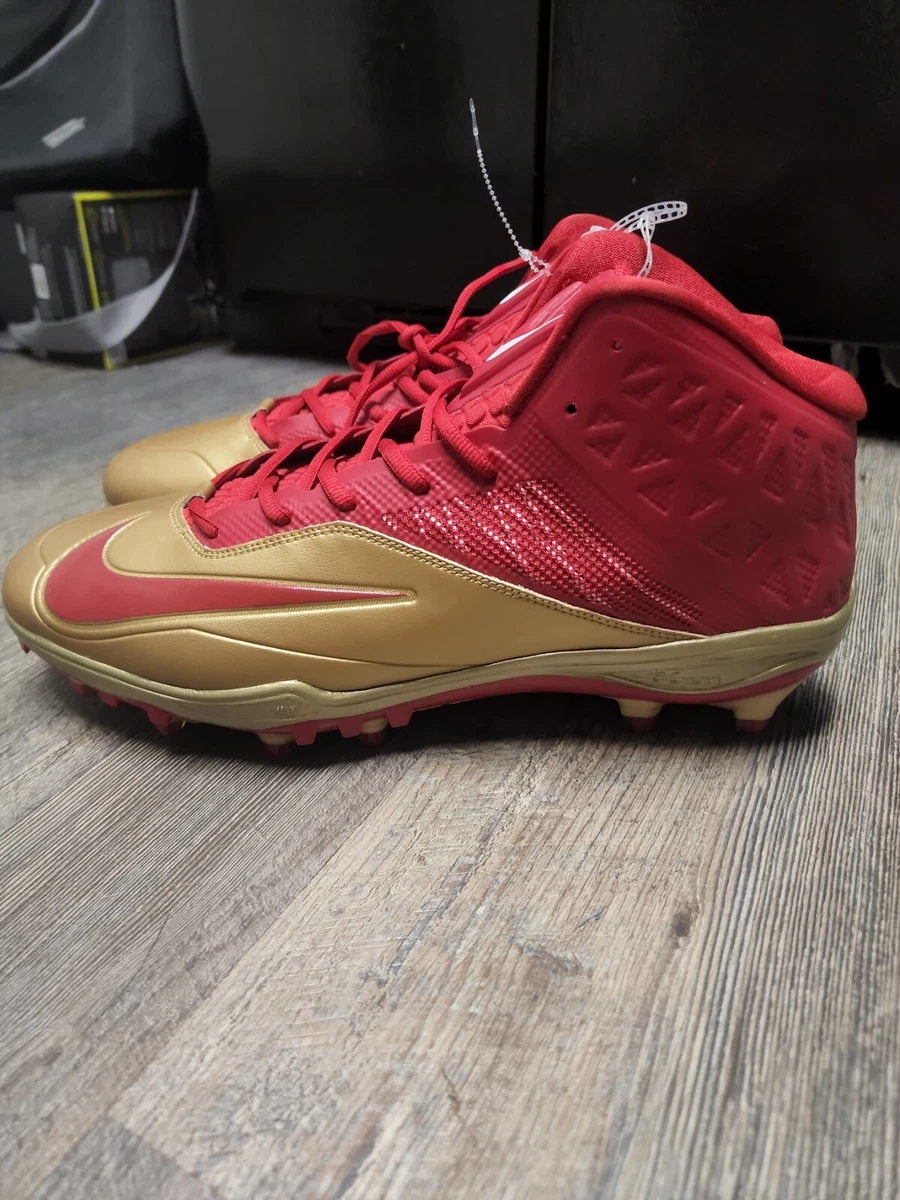 Gold and red football best sale cleats
