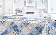 Tovaglia Plastificata Rettangolare Antimacchia, Copritavolo Moderno in Pvc