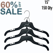Black Clothes Hangers 15  for shirts 150 Qty IT 11 