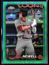 2024 Topps Chrome Pro Debut Chris Newell Aqua /75 Los Angeles Dodgers 