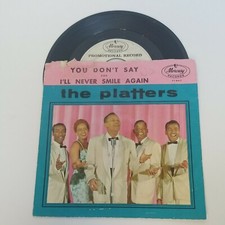 Platters Mercury 71847 I'LL NEVER SMILE AGAIN DOO WOP PROMO 45/PS PLAYS VG /VG