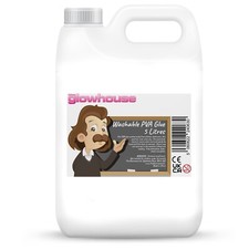 5 Litre PVA Glue Multi-Purpose Slime Glue White School Home Craft Dries Clear 