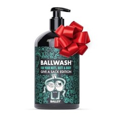 Ballsy Give-A-Sack Charcoal Body Wash for Men  16 Oz  Pump, Mint & Mandarin 1.06 per gallon