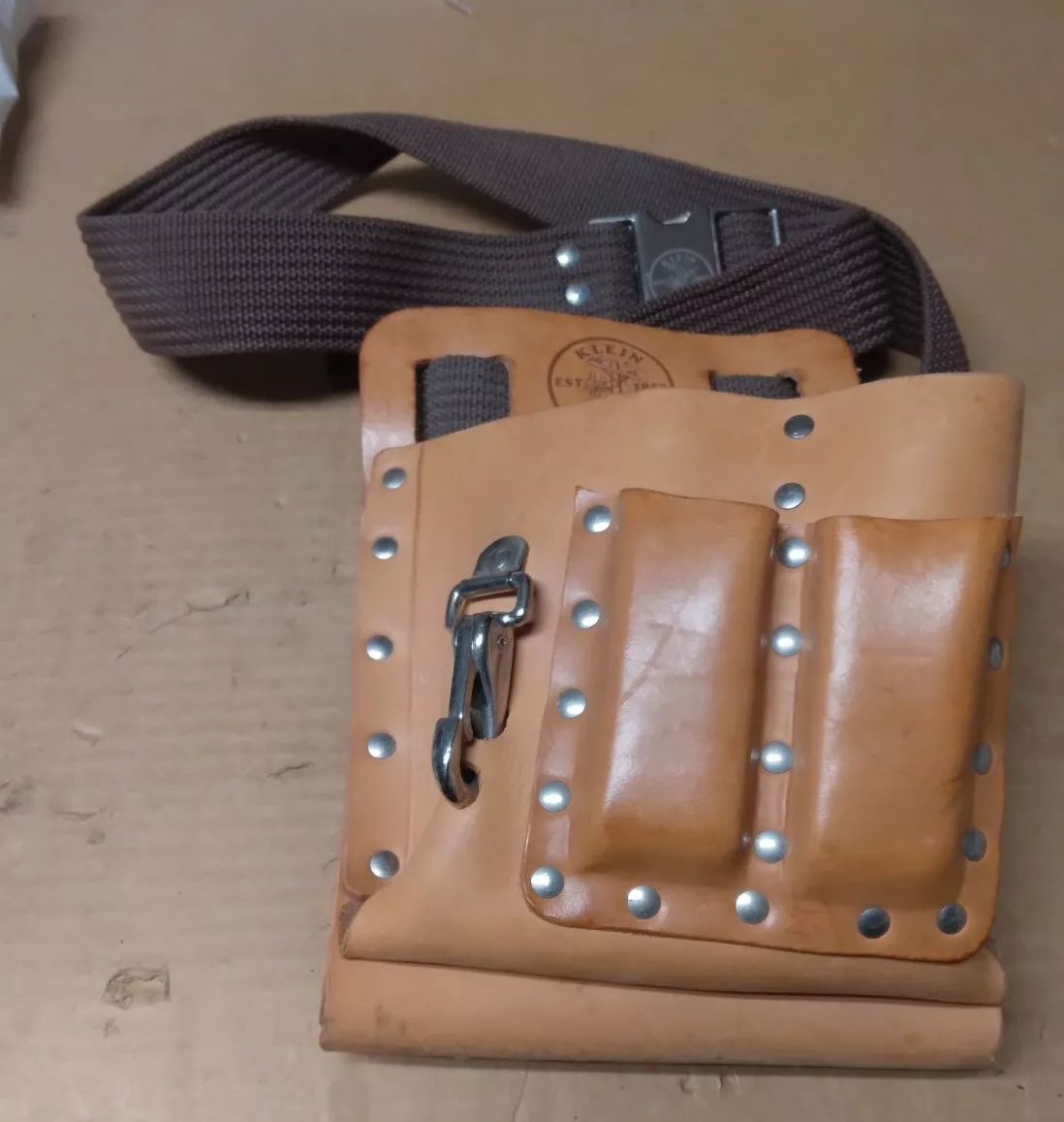 Klein leather cheap tool pouch
