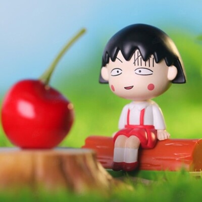 Maruko♡ 52Toys Chibi Maruko-chan Wood Sitting Series Blind Box Case Of 8
