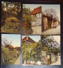 lot 6 1910s vtg postcards R.N. Da & Co decorative scenes GERMANY unposted art