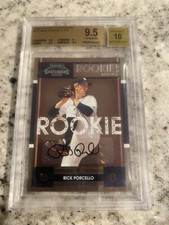 GEM MINT BGS 9.5 2008 PLAYOFF CONTENDERS RICK PORCELLO AUTO ROOKIE CARD
