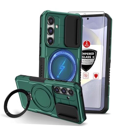 for Case Compatible with MagSafe Galaxy S24 Case Samsung Galaxy S24 Green