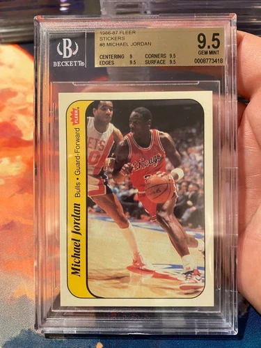 1986 Fleer Sticker Michael Jordan BGS 9.5 Rookie