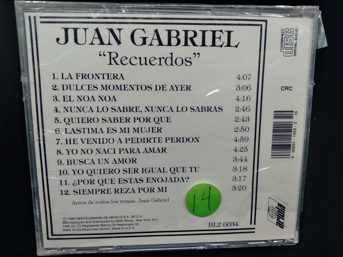 CD-📀-JUAN GABRIEL-RECUERDOS-1980 BMG-NUEVO | eBay