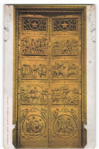Pocztówka Crawford Door, Portico Senatu, Kapitol - Waszyngton, D.C., VTG ME6. - Zdjęcie 1 z 2