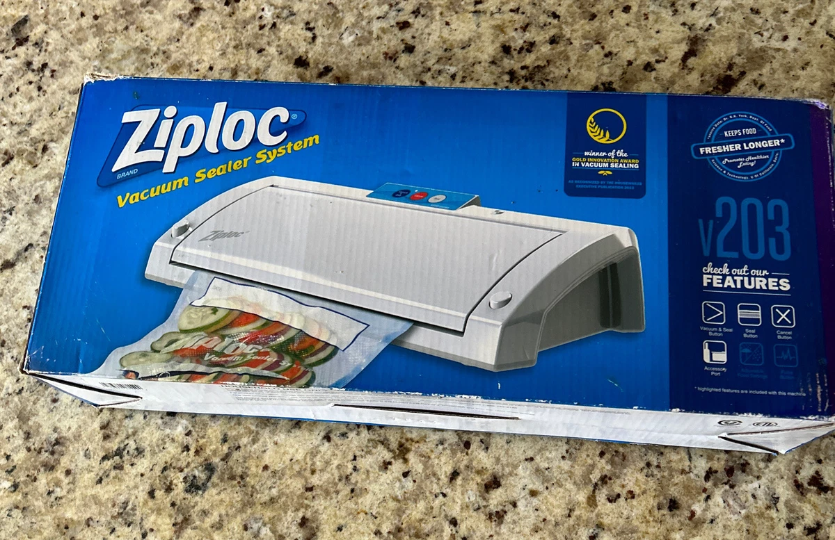 Ziploc V203 Vacuum Sealer System Food Freezer Storage