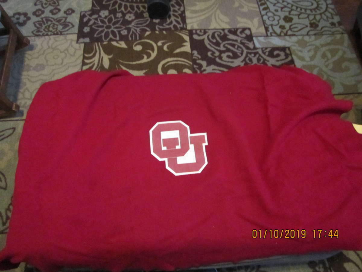 1962 Oklahoma Sooners Varsity Football Blanket 39 x56 bxjersey