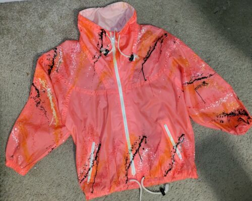 Vintage 80s Ocean Pacific OP Splatter Drip Paint Jacket Medium Retro Surf Skate - Picture 3 of 7