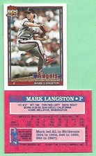 1991 Topps Cracker Jack Series 1 Mini Baseball Mark Langston #17 Angels👍