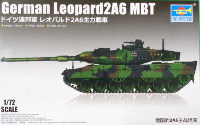 Trumpeter 07191 KPz Leopard 2A6 German Leopard 2A6 MBT in 1:72 Bausatz