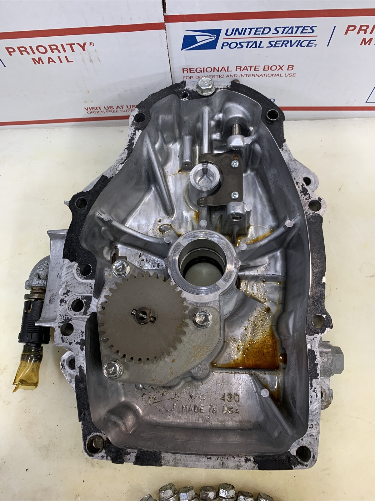 13 hp Kawasaki FH381V V-twin Oil Pan Sump Pump Crankcase Cover