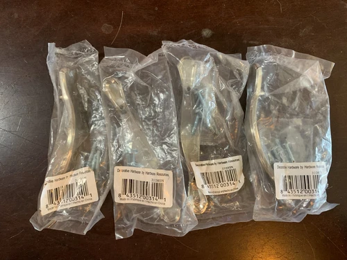 CABINET PULL 3"cc Satin Nickel Gatsby Hardware Resources 3108SN New Lot x4pks - Picture 1 of 7