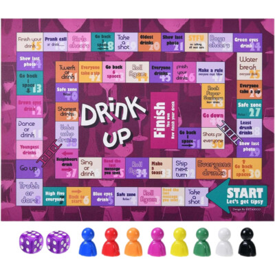 Nachttrinkspiel, interaktives Tipsy Drinking-Brettspiel für 2 8 Spieler für Erwa