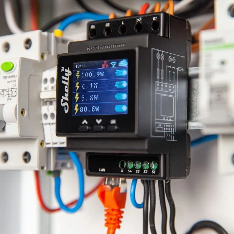 Shelly Pro 4PM Wi-Fi, LAN & Bluetooth 4 Channel Relay Switch,  3800235268049 - Image 2 of 3