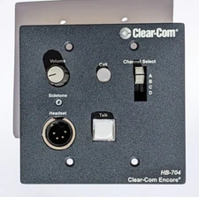Clear-Com HB-704 Intercom Headset Station, 4 Channel, wall box or console mount