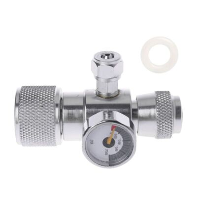 #ad #ad Aluminum Alloy CO2 Pressure Gauge Pressure Meter Cylinder Reducer Over 1500PSI $23.62