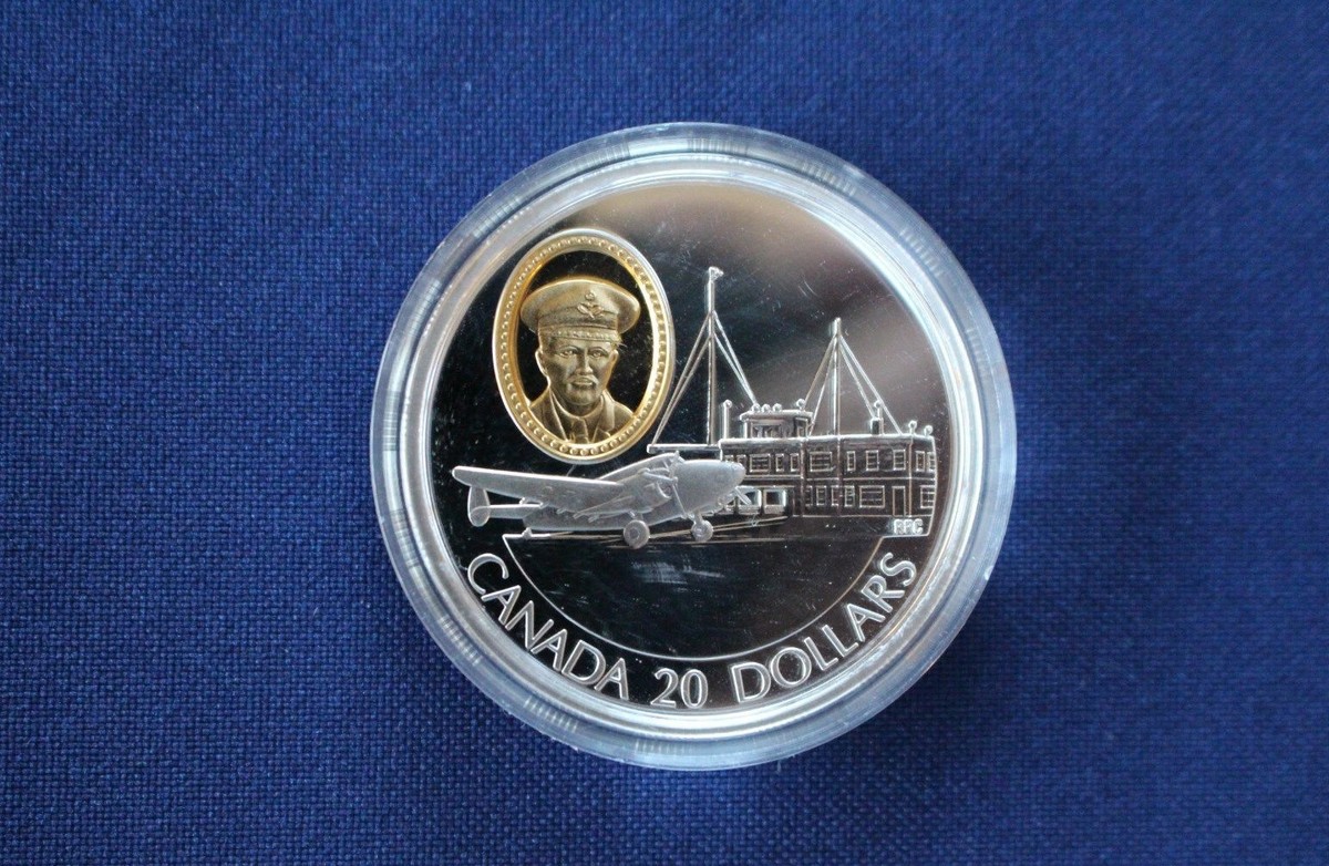 1993 Canada $20 Lockheed 14 Super Electra Commemorative Silver