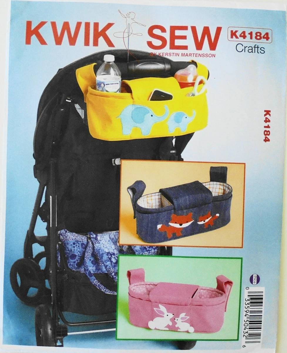 Kwik Sew 4184 Baby Stroller Organizer Bags Elephant Fox Bunny Sewing Pattern